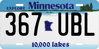 MN license plate 367UBL