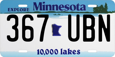 MN license plate 367UBN