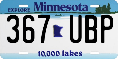MN license plate 367UBP