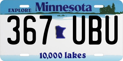 MN license plate 367UBU