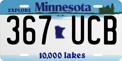 MN license plate 367UCB