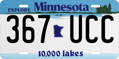 MN license plate 367UCC