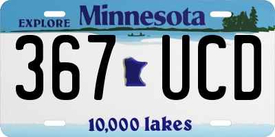 MN license plate 367UCD
