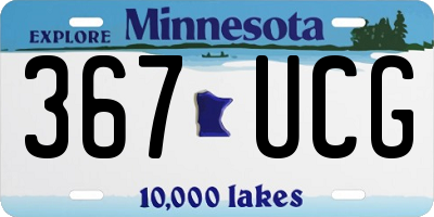 MN license plate 367UCG