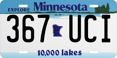 MN license plate 367UCI