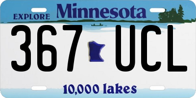 MN license plate 367UCL