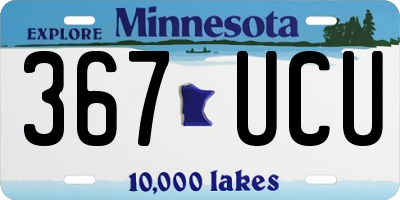 MN license plate 367UCU