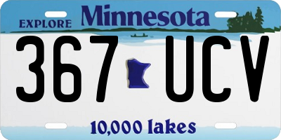 MN license plate 367UCV