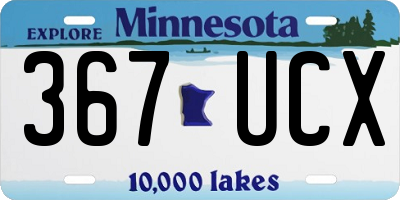 MN license plate 367UCX