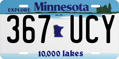MN license plate 367UCY