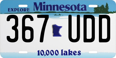 MN license plate 367UDD