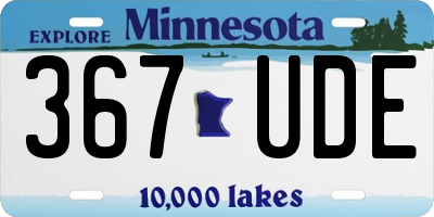 MN license plate 367UDE