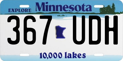 MN license plate 367UDH