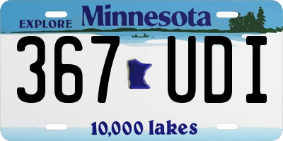 MN license plate 367UDI