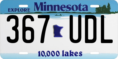 MN license plate 367UDL