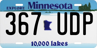MN license plate 367UDP