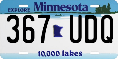 MN license plate 367UDQ