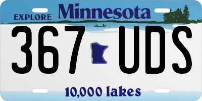 MN license plate 367UDS