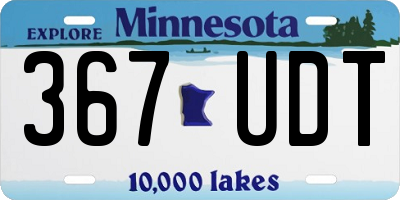 MN license plate 367UDT