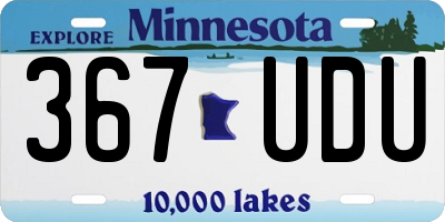 MN license plate 367UDU