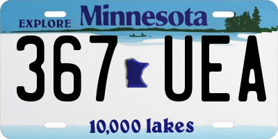 MN license plate 367UEA