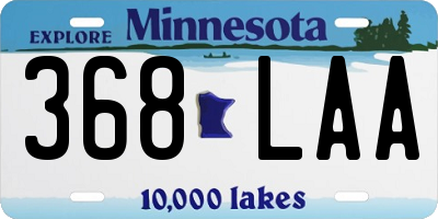 MN license plate 368LAA