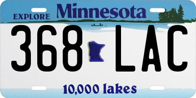 MN license plate 368LAC