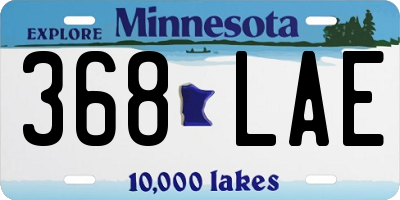 MN license plate 368LAE