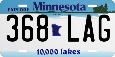 MN license plate 368LAG