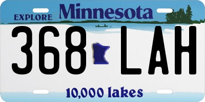 MN license plate 368LAH