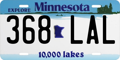 MN license plate 368LAL