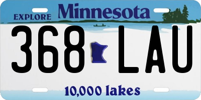 MN license plate 368LAU