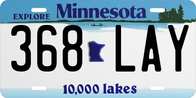 MN license plate 368LAY