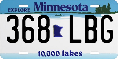 MN license plate 368LBG