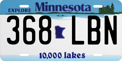 MN license plate 368LBN