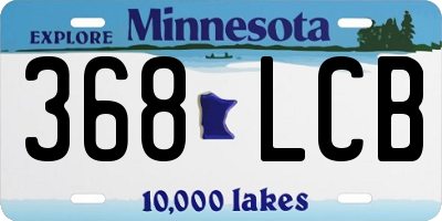 MN license plate 368LCB