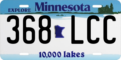 MN license plate 368LCC