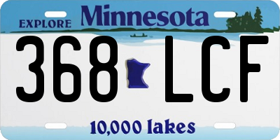 MN license plate 368LCF