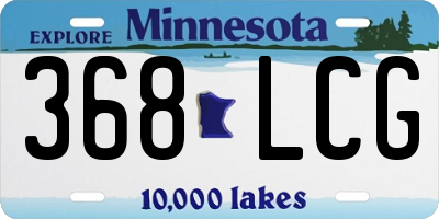 MN license plate 368LCG