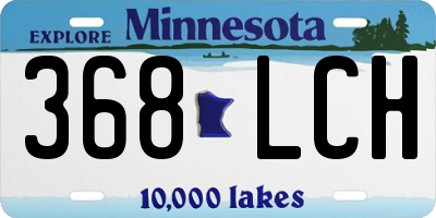 MN license plate 368LCH