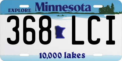 MN license plate 368LCI