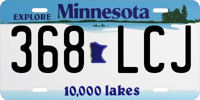 MN license plate 368LCJ