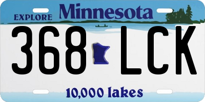 MN license plate 368LCK