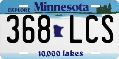 MN license plate 368LCS
