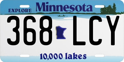 MN license plate 368LCY