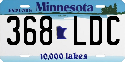 MN license plate 368LDC