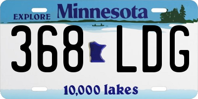 MN license plate 368LDG