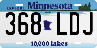 MN license plate 368LDJ