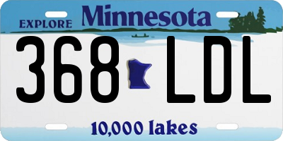 MN license plate 368LDL