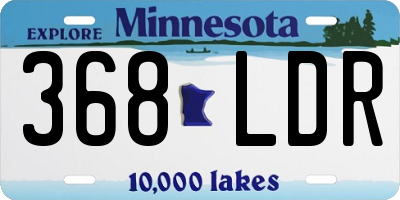 MN license plate 368LDR